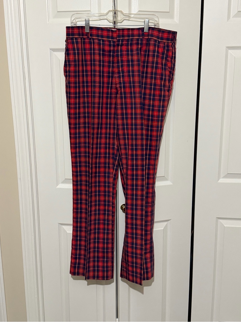 Vintage Red Plaid Trousers - 36w or 38w